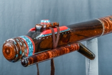 Brazilian Rosewood Native American Flute, Minor, Contra Bass E-3, #M32J (0)